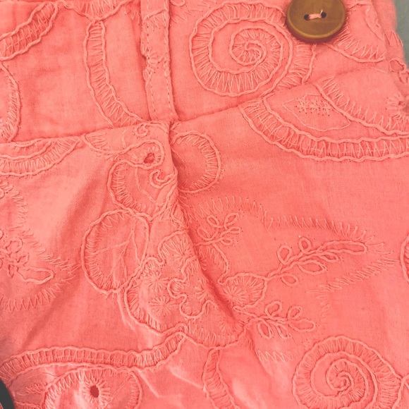 Nanette Lepore Coral, Luxury, Pull -On Embroidered Shorts, Small - Picture 14 of 16